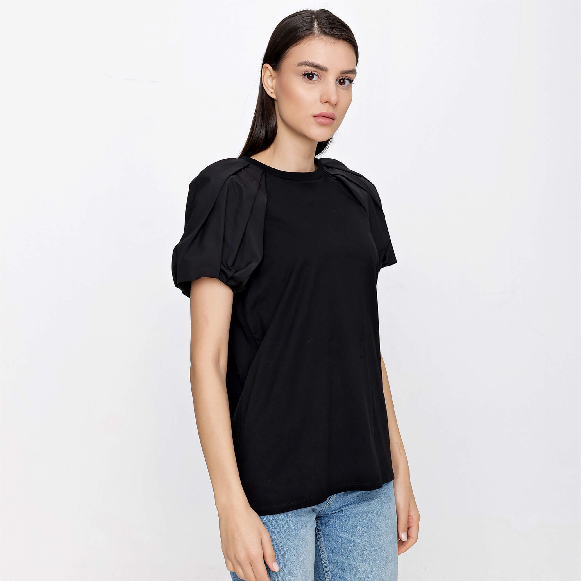 Alexander McQueen - Black Cotton & Poplin T-shirt